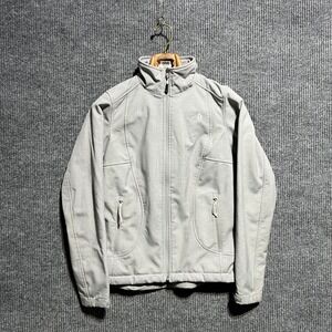 The North Face Apex Bionic Jacket Women Size S Gray Softshell Fleece Lined Coat